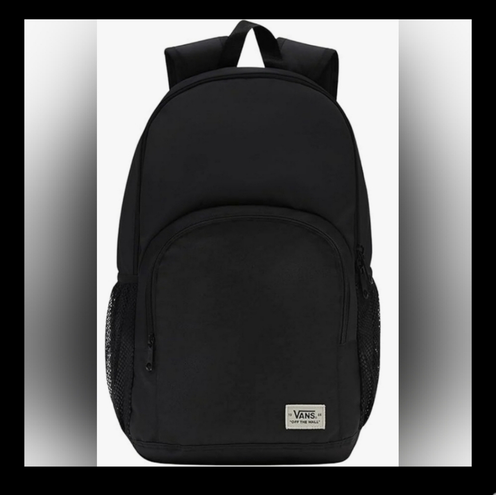 NEW! VANS Alumni Pack 5 Backpack black on black NWT 12.16